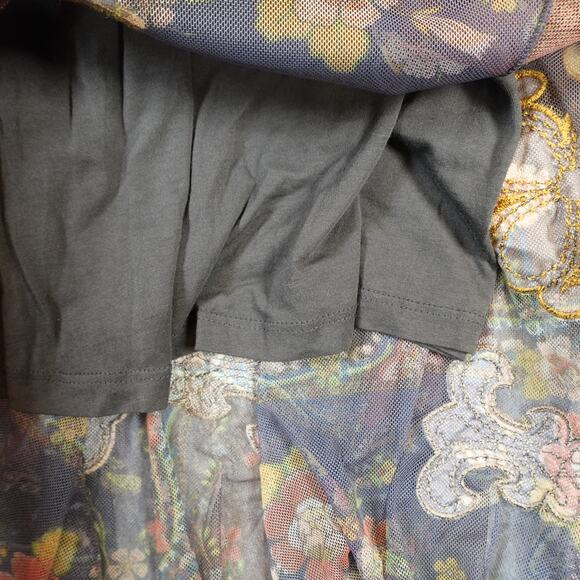 Johnny Was Dress Womens Small Jovie Mesh Biya Flared Skirt Floral Boho - Picture 6 of 11